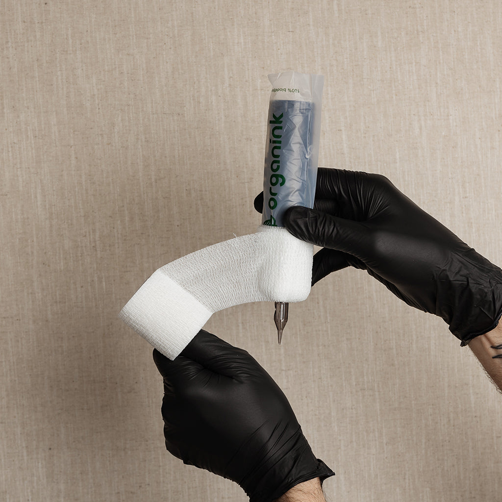 Grossiste matériel tatouage maquillage permanent organink grip bandage beige orange bleu vert foncé blanc jaune orange tatouage strap