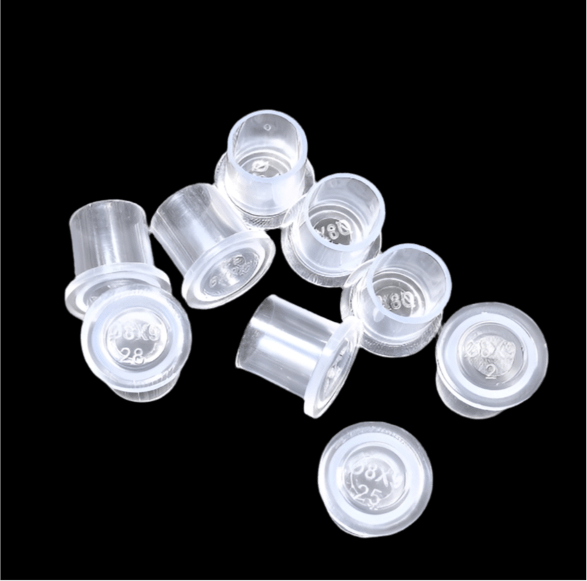 Cups à encre plastique - Organinkgodets_plastique_usine_11mm_100godet encreCups à encre plastique