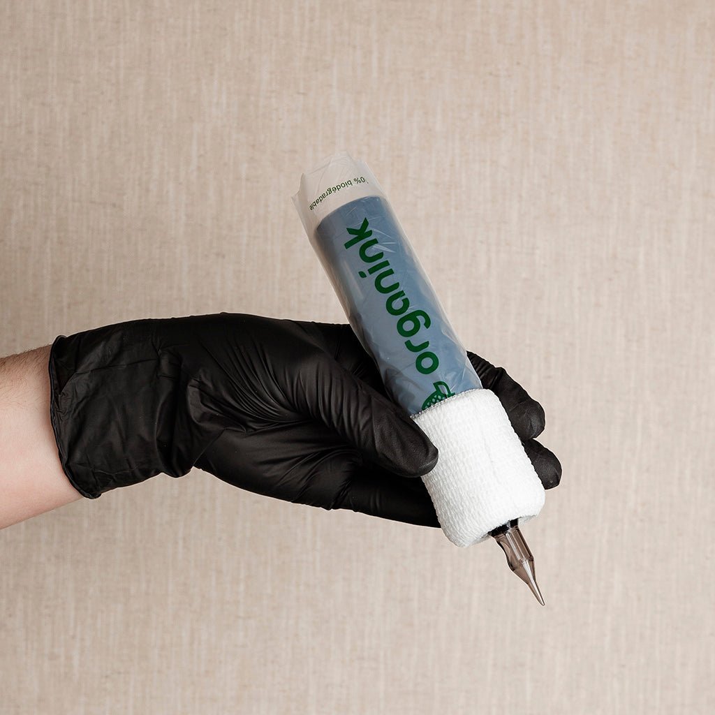 protection dermographe sans fil Organink, stylo tatouage, maquillage permanent biodégradable, stérile, waterproof, amidon de maïs - Housse pen machine tatouage biodégradable - Matériel tatouage PMU non stérile pour professionel tatoueurs