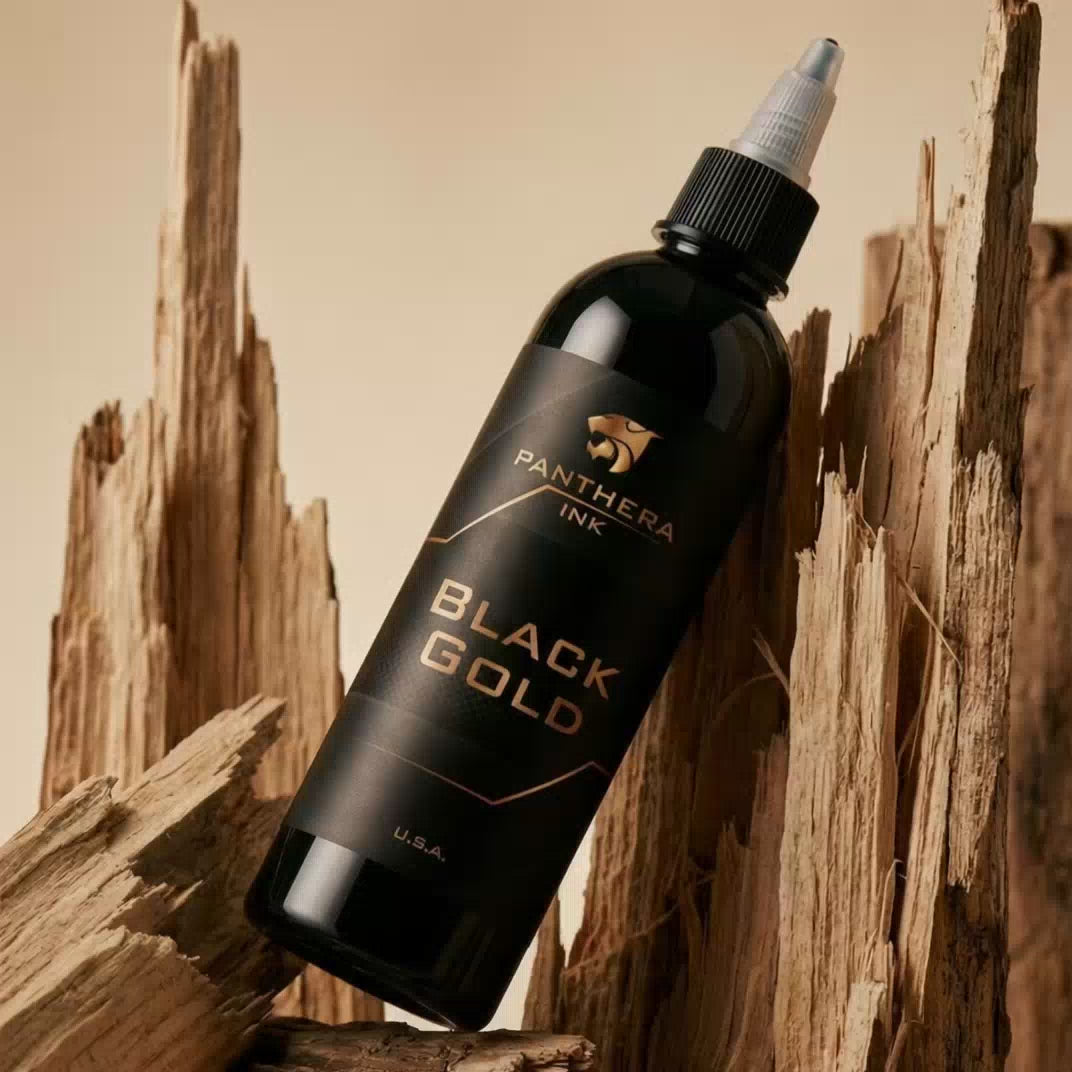 encre de tatouage vegan noir intense panthera black gold meilleure encre tattoo