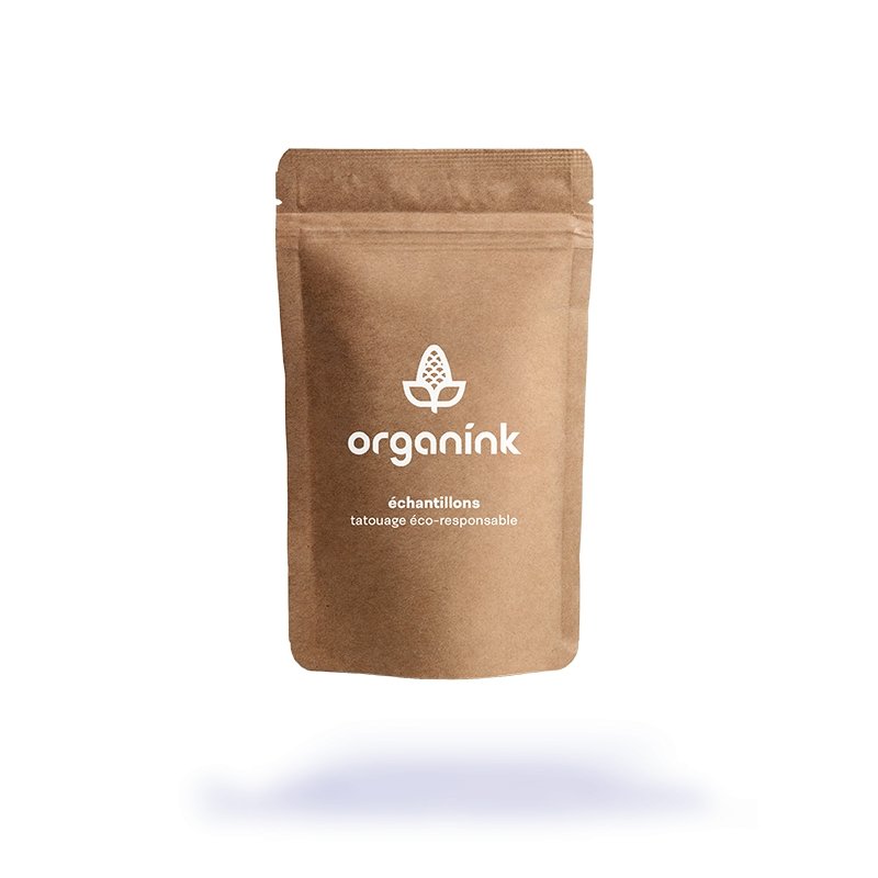Pack échantillons consommables tatouage biodégradables Organink - Clipcord pen bouteille rasoirs godets encre - Kit découverte matériel tatouage PMU écoresponsable professionnel